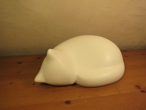 Vitra resting white cat - cat, by